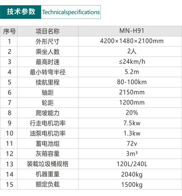 后挂式垃圾收集车H91